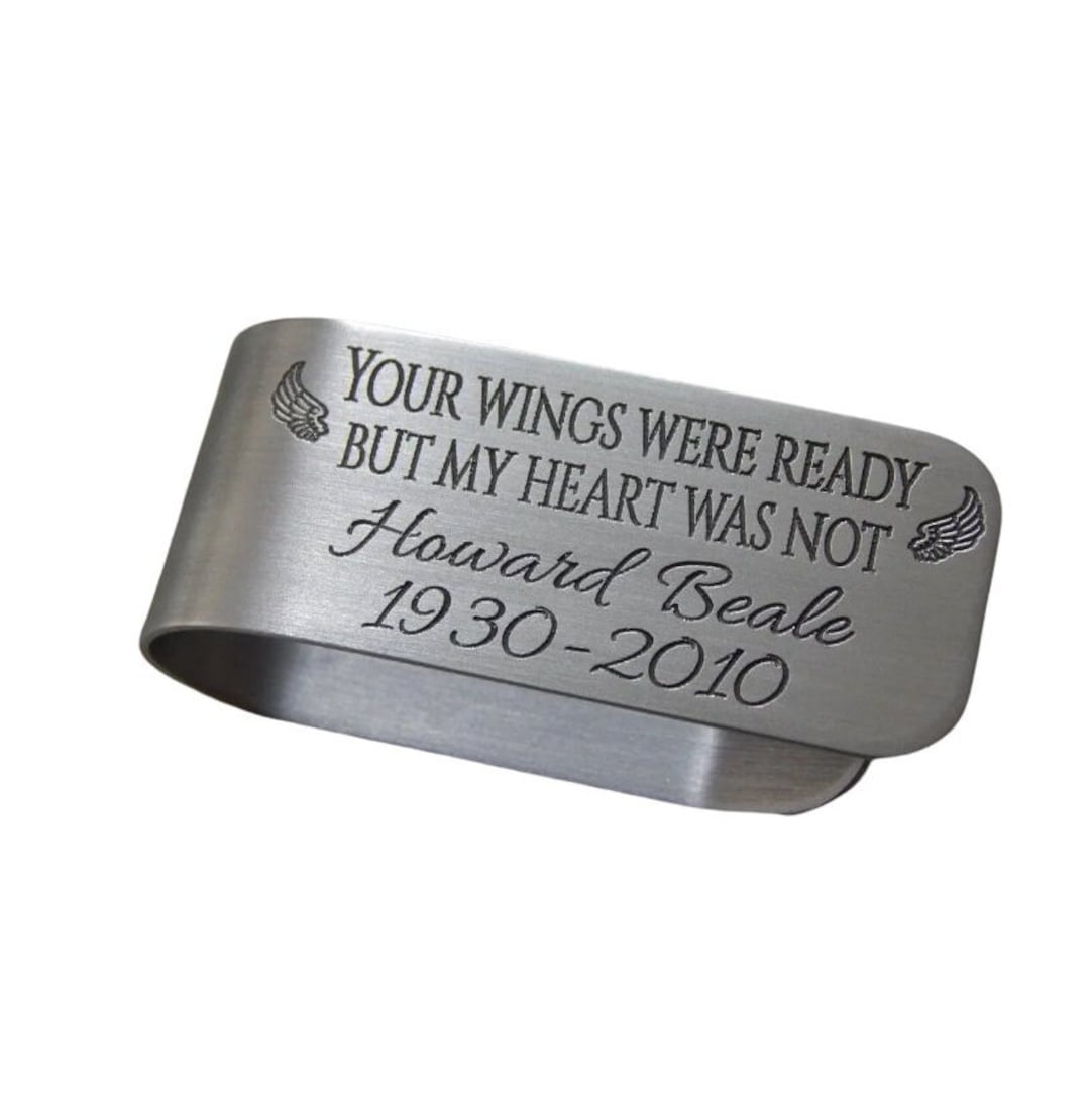 Memorial Visor Clip, Engraved Aluminum Visor Clip, Custom Visor Clip