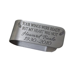 Memorial Visor Clip, Engraved Aluminum Visor Clip, Custom Visor Clip,Car Visor Clip, Rememberance Visor Clip, Personalized Memorial