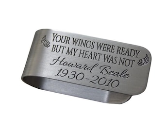 Memorial Visor Clip, Engraved Aluminum, Custom Visor Clip, Car Visor Clip, Remembrance Visor Clip, Personalized Memorial, Gift for Loved One