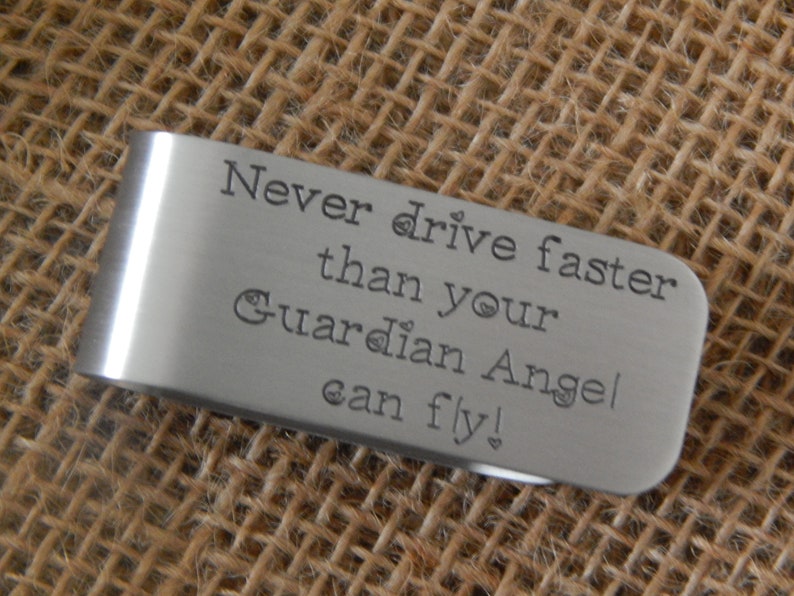 Guardian Angel Visor Clip Engraved Aluminum Visor Clip New Etsy