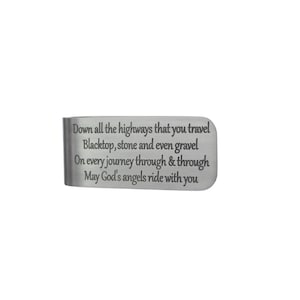 Engraved Aluminum Visor Clip, Safe Travels/Journey Visor Clip, Car Visor Clip, New Driver, Gift For Him or Her, Sweet Sixteen, Birthday
