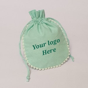 Ensemble de 100 sacs à cordon en coton, sacs en coton à cordon, sacs, sacs avec logo personnalisés, sac à main, sacs ronds en coton, pochette avec logo, pochettes, pochette