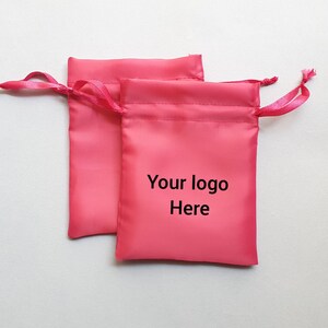 Set of 100 Drawstring Magenta color satin jewelry pouch for prefect jewelry packing, favor and gift purpose bags