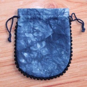 Set of 100 Blue Tie Dye Cotton Drawstring Pouch: Jewelry Gift Bags