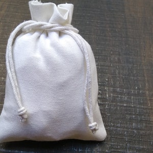 100 White Drawstring Custom Cotton Bags With White Cotton - Etsy