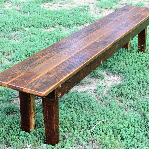 Bench, Wood Bench, Rustic Bench, Reclaimed Wood Bench, Farmhouse Bench, Rustic Dining Bench, Rustic Wood Dining Bench