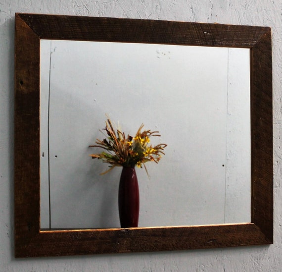 Wood Mirror Mirror Rustic Wooden Mirror Bathroom Mirror | Etsy