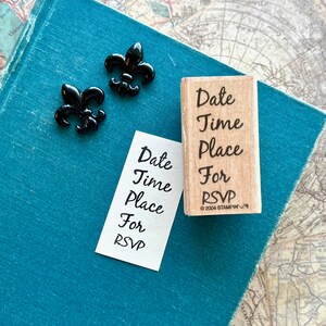 DIY Party Invite Card Making Rubber Stamp RSVP Date Time Place For Made by Stampin Up image 7