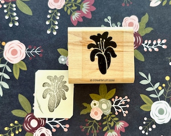 Vintage 1990's vintage Floral Design Rubber Stamp Hawaiian Hibiscus Flower Image Faite par Stampin Up 1996