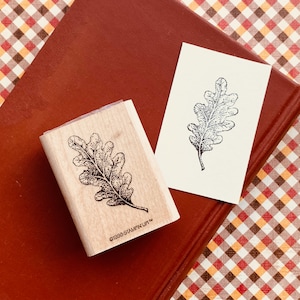 Vintage 1998 Stampin Up Fall Leaf Wood & Rubber Stamp - LIKE NEW