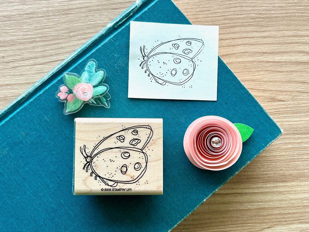 Butterfly Bug Rubber Stamp Simple Design Style by Stampin Up - Etsy