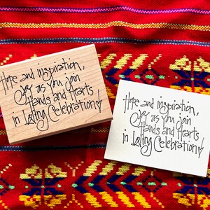 Vintage Phrase / Sayings Rubber Stamp Hope & Inspiration Themed Made by PrintWorks (2003)