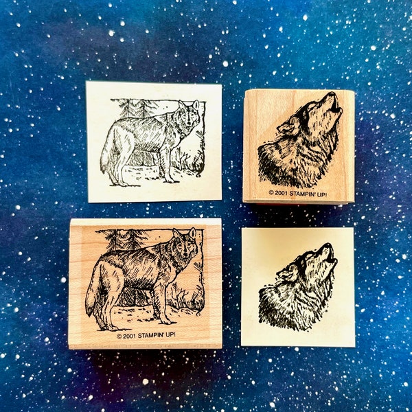 Wolf Stamp Etsy