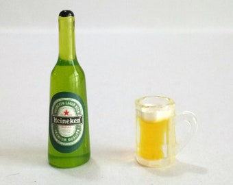 Casa De Muñecas En Miniatura Botella De Cerveza Heiniken
