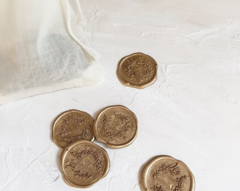 Wax Seal Stamp // Wax Stamp // Self Adhesive Wax Seal // Botanical Wax Seal