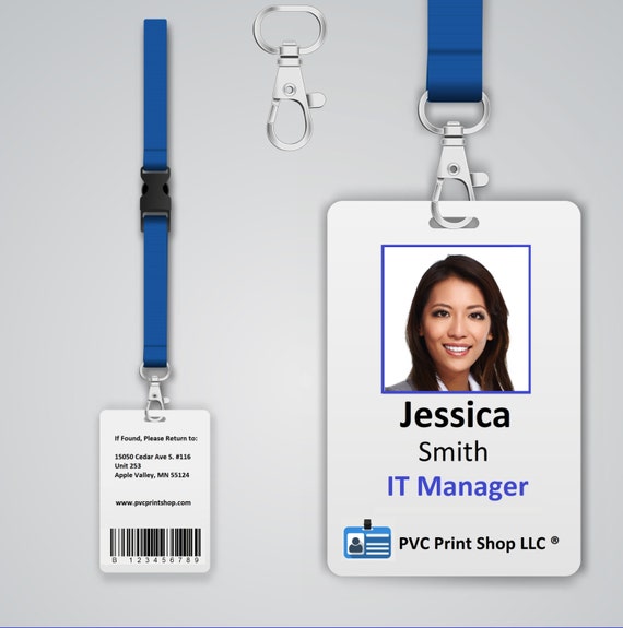 1 Dual Sided Full Color Plastic Employee ID Badge