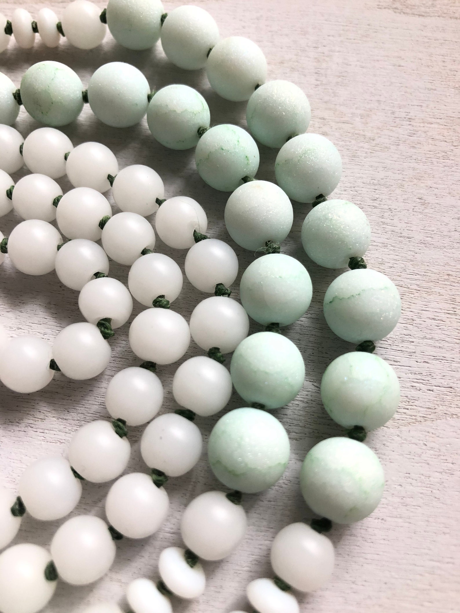 Druzy Beads // Milk Glass Beads // Beautiful // Handmade // Unique