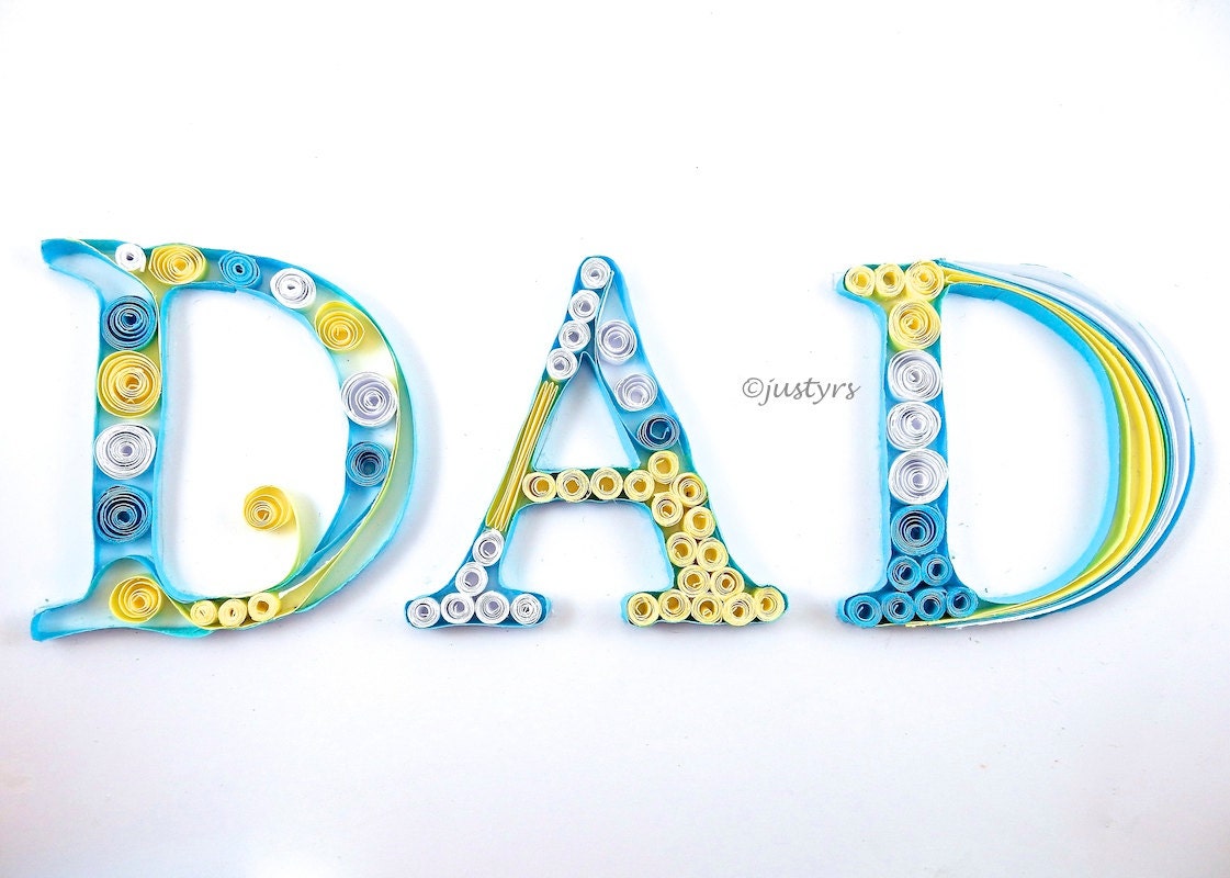 Quilled Father's day gift quilled wall art quilling Etsy