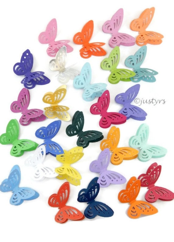 3d Butterfly Confetti Paper Butterflies Wedding Table Decor Etsy