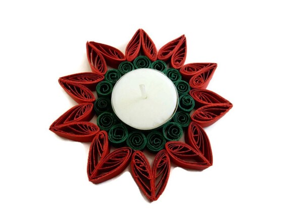 Stella Di Natale Quilling.Quilled Luce Te Candela Candele Portacandele Regalo Di Etsy