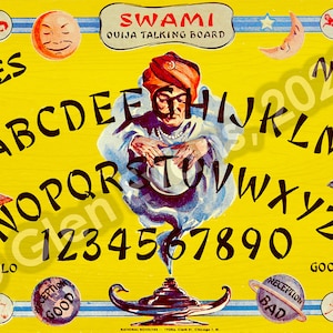 Instant Download High-Res Vintage &quot;Swami Ouija Talking Board&quot; by National Novelties, c. 1944 Spirit Board (Ouija Board) PDF and JPEG