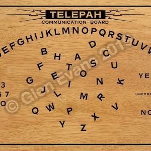 Instant Download 1919 &quot;Telepah Communication Board&quot; by Psychic Research Association, Salem, MA (Spirit Board, Ouija Board) PDF