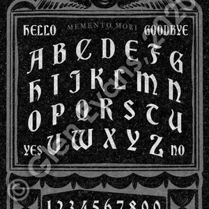 Instant Download High-Res Tombstone Spirit Board 2 (Talking Board, Ouija Board) PDF/JPEG Funerals, Cemeteries, Graveyards