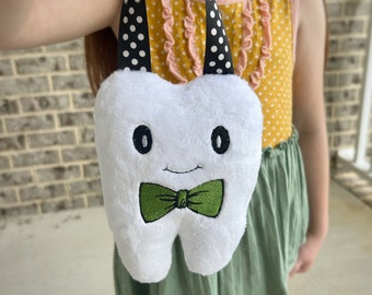 Custom Tooth Pillow, lost tooth pillow, tooth pillow plush, tooth fairy door hanger, hanging tooth pillow, door tooth pillow, custom plushie