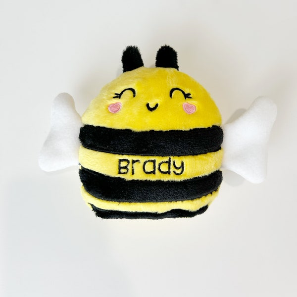 Custom Stuffed Honeybee Plush Toy, stuffed bee toy, personalized stuffed animal, bumblebee plush toy, kids bee toy, honeybee gift, bumblebee