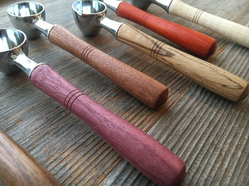 Hand-Turned Coffee Scoop Walnut, Purple Heart, Sapele, Zebrawood, Padauk or Maple image 2