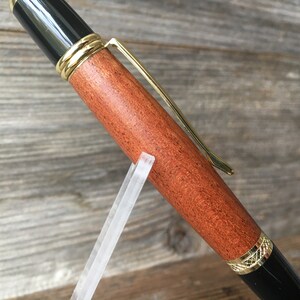 Sapele Wood Pen Hand Turned, Executive and Slimline image 3