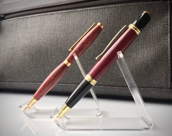 Purple Heart Wood Pen - Hand Turned, Executive or Slimline