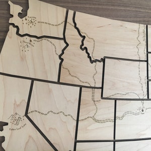 Customizable US Travel Map Magnetic Wood Pieces for Ongoing Personalization image 8