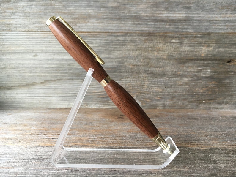 Walnut Wood Pen Hand Turned, Executive and Slimline image 8