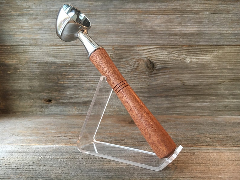 Hand-Turned Coffee Scoop Walnut, Purple Heart, Sapele, Zebrawood, Padauk or Maple Sapele