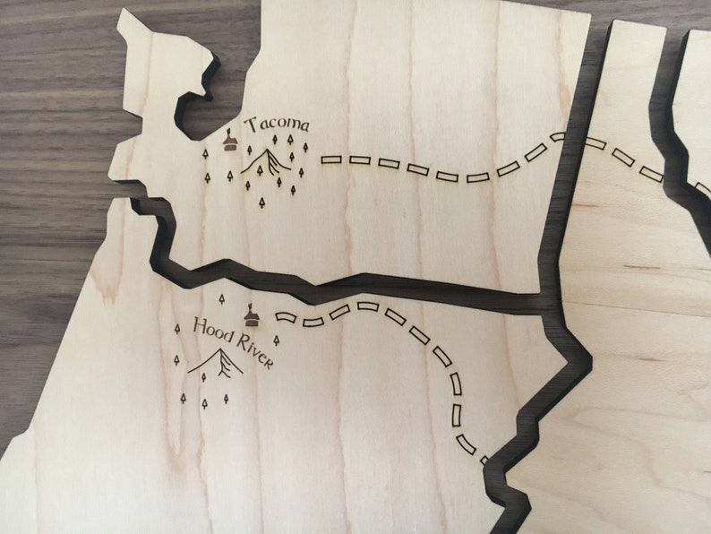 Customizable US Travel Map Magnetic Wood Pieces for Ongoing Personalization image 7