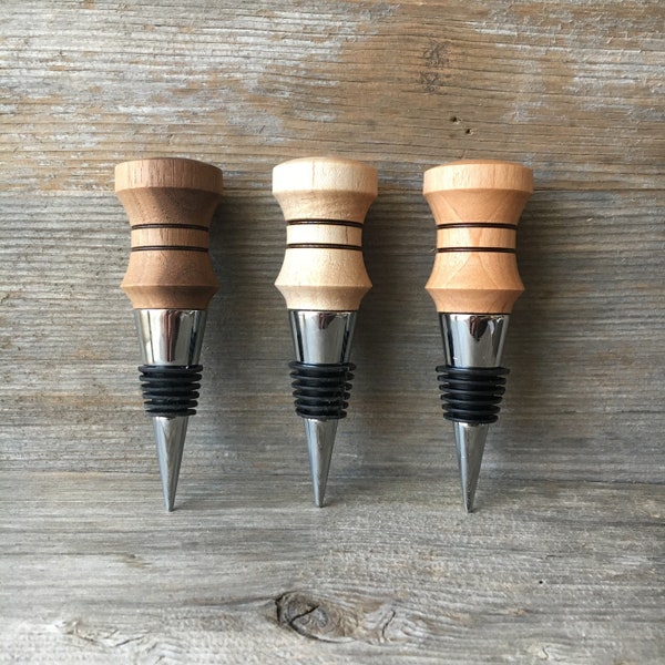 Hand-Turned Wine Stopper - Various Hardwoods