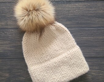 double thick hat, double knit hat, double brim hat |THE ABINGTON BEANIE | double brim beanie, pom pom hat, women's hat