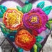 Felt Heart, vintage, hand embroidery , gift for mother, grandma, wife or girlfriend