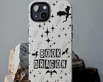 Book Dragon Phone Case for iPhones & Samsung Models Phone Case Fantasy Dragon Gift for Book Lovers Bookish Case Dragon Lover Phone Case