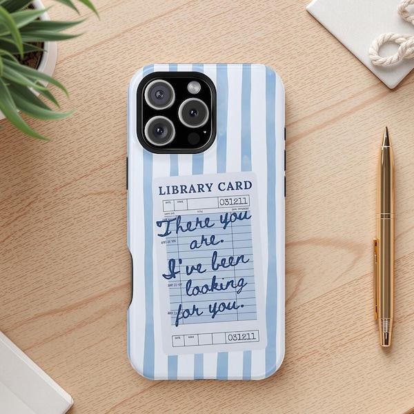 Officially Licensed Rhys ACOTAR Library Card iPhone Case MagSafe Compatible Rhysand Quote Pink Bookish Library Card Phone Cover SJM Gift