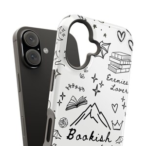 Bookish iPhone Case MagSafe Compatible Romantasy Trope Phone Case Enemies to Lovers BookTok Aesthetic iPhone 16 + All Model image 5