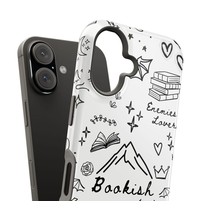 Bookish iPhone Case MagSafe Compatible Romantasy Trope Phone Case Enemies to Lovers BookTok Aesthetic iPhone 16 + All Model image 5