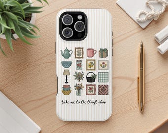 Portami al negozio dell'usato Custodia per telefono MagSafe Preppy Thriftcore Shopper Custodia per iPhone Samsung S26 Custodia vintage stravagante Regalo per lei