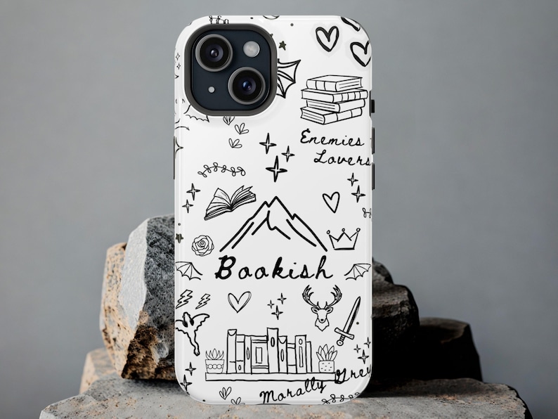 Bookish iPhone Case MagSafe Compatible Romantasy Trope Phone Case Enemies to Lovers BookTok Aesthetic iPhone 16 + All Model image 1