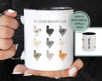 Funny Silkie Chicken Coffee Mug Silkies Design Chicken Lover Gift for Mom Chicken Coop Mama Gift Funny Chicken Lady 11 & 15 oz Coffee Bar