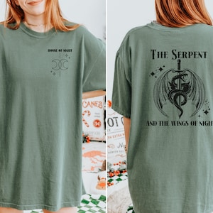The Serpent and the Wings of Night Comfort Colors® Tee, Carissa Broadbent Licensed Bookish Merch House of Night Tshirt Crowns of Nyaxia