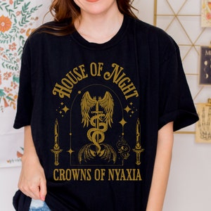 House of Night Book Shirt The Serpent and The Wings of Night Shirt Comfort Colors® tee, Carissa Broadbent Licensed Bookish Merch