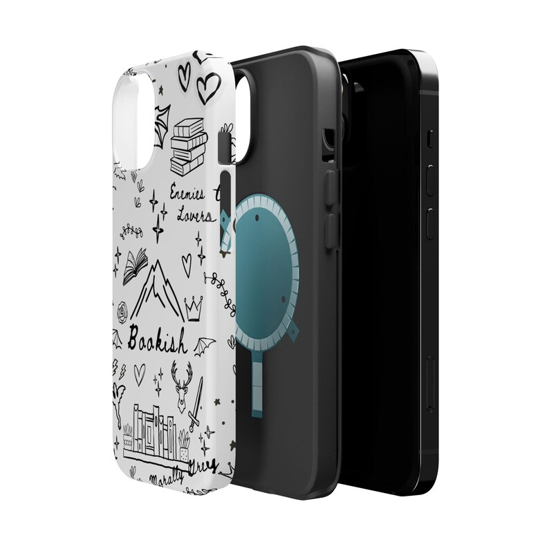 Bookish iPhone Case MagSafe Compatible Romantasy Trope Phone Case Enemies to Lovers BookTok Aesthetic iPhone 16 + All Model image 4