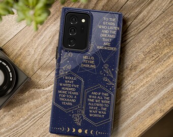 ACOTAR Love Quotes Galaxy Note 20 Ultra - Tough Phone Case Officially licensed Sarah J Maas Merch Bookish Phone Case Gift for Book Lover